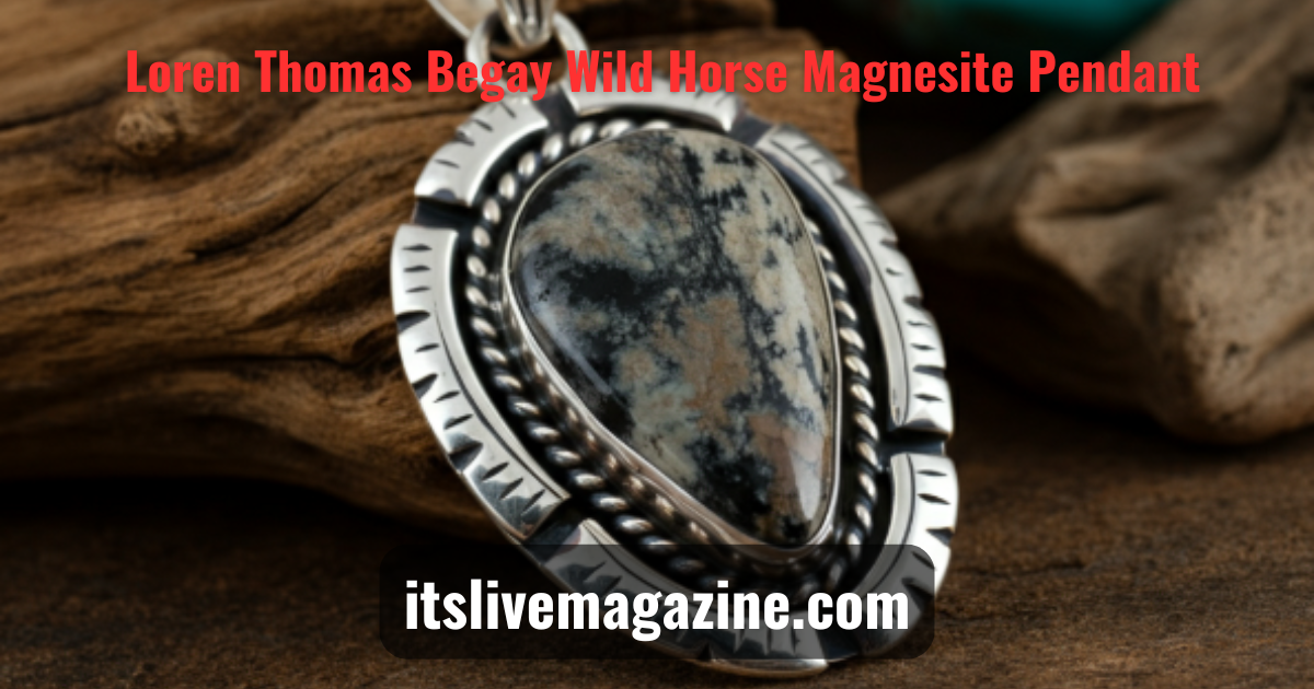 Loren Thomas Begay Wild Horse Magnesite Pendant