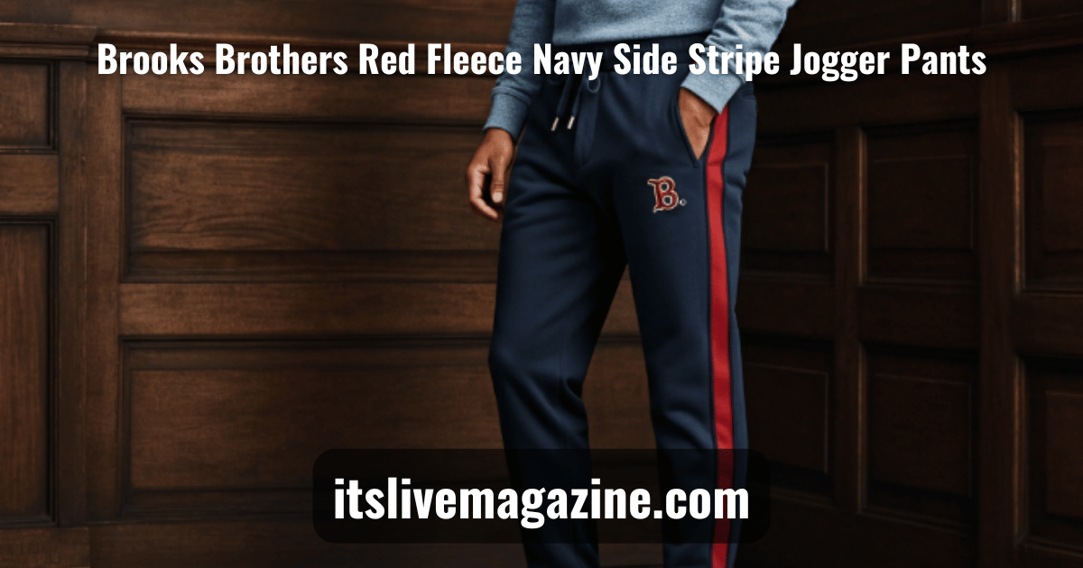 Brooks Brothers Red Fleece Navy Side Stripe Jogger Pants